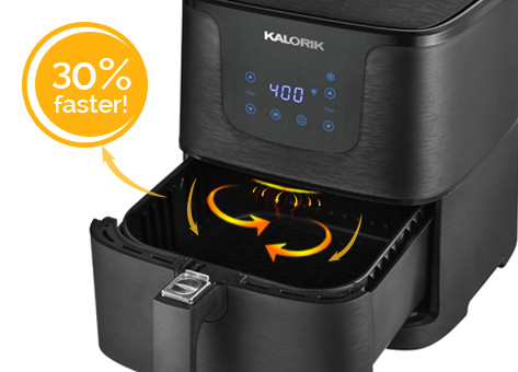 Kalorik 3 Quart Digital Air Fryer, Matte Black