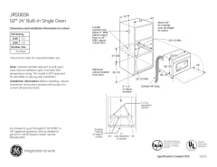 GE - JRS06BJBB - GE® 24 Electric Single Standard Clean Wall Oven