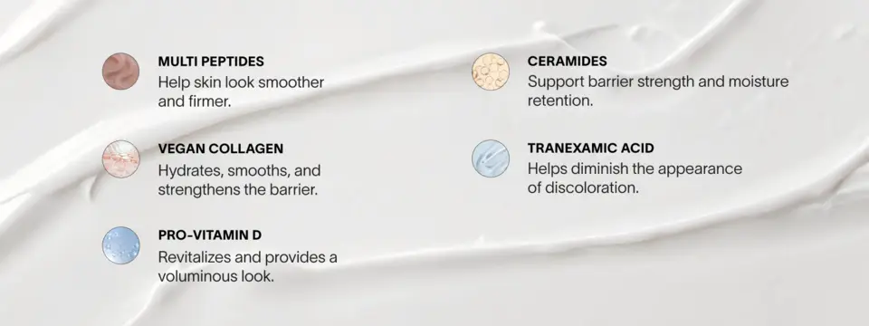 Ingredient icons shown over a cream texture background.