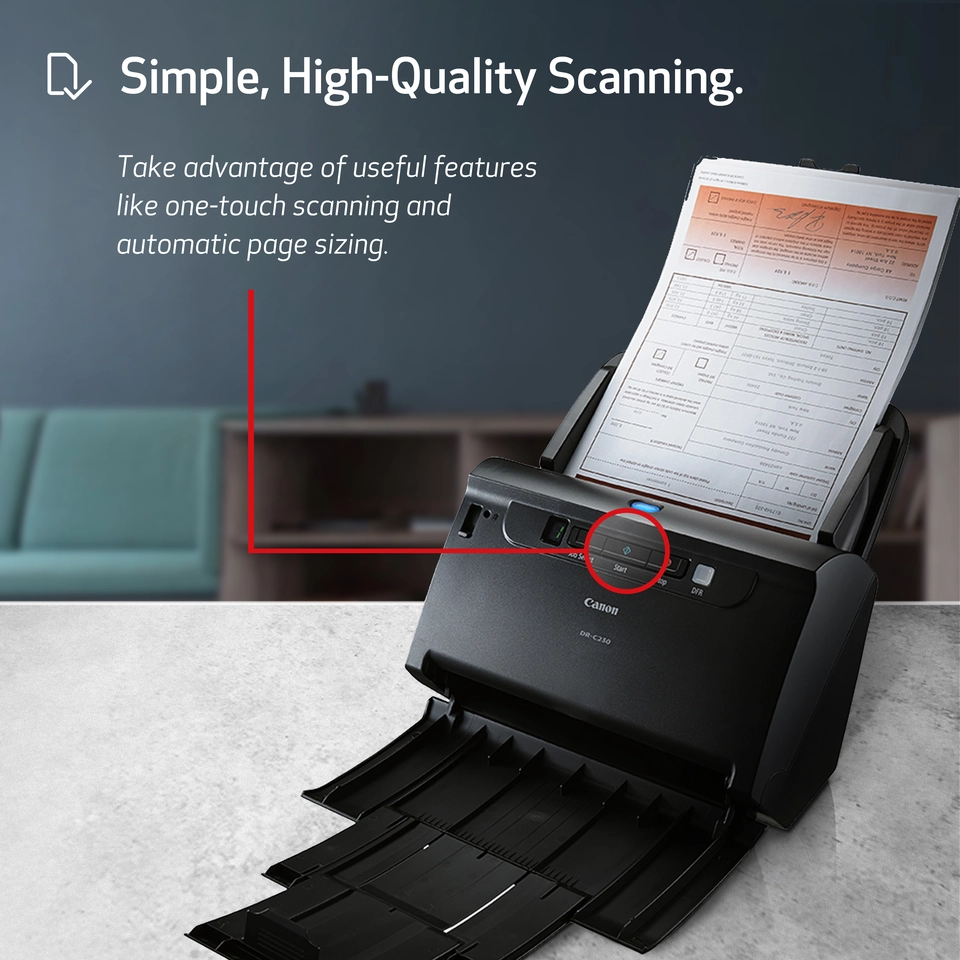 Canon imageFORMULA DR-C230 Scanner, High-Speed Duplex, USB