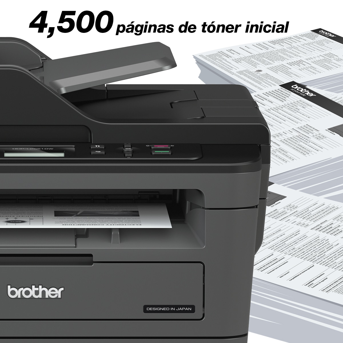 DCPL2551DW | Multifuncional Mono Láser de alto rendimiento con impresión  dúplex y conectividad en red inalámbrica | Brother México