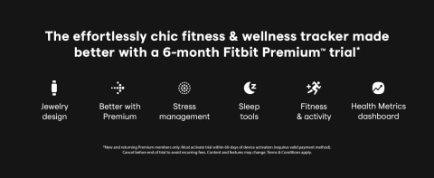 Fitbit Luxe, Fitness and Wellness Tracker, Black/Graphite Stainless Steel