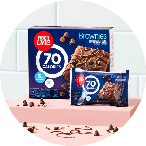 Fiber One 70 Calorie Chocolate Fudge Brownies, Healthy Snack