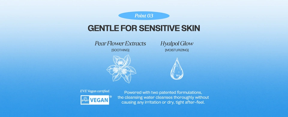 Gentle for sensitive skin