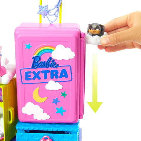 Barbie Extra Minis Pet Dollhouse, Travel Party Playset with Doll, Puppies &  Accessories