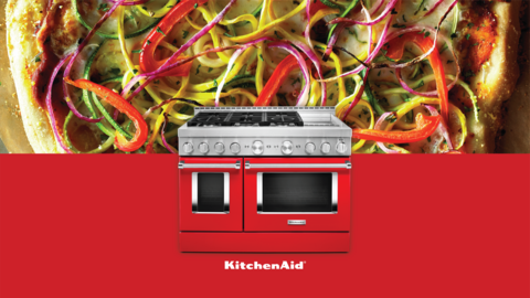 Whirlpool KitchenAid 6-Burner Gas Range with Griddle - Dual oven - 36-in H  x 47.88-in W x 30.25-in D KFGC558JMH