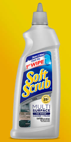 Soft Scrub Total All Purpose - Limpiador de baño y cocina, aroma a limón,  24 onzas (paquete de 5)
