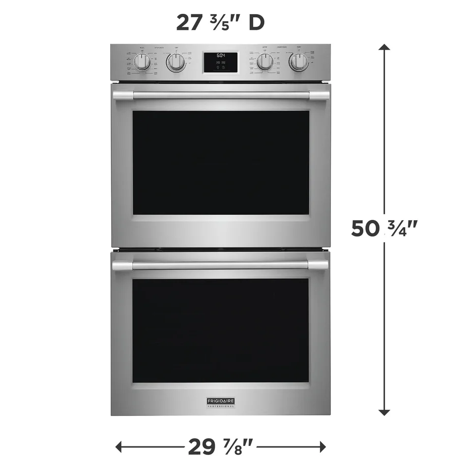 PCWD3080AF Frigidaire Professional 30 Double Wall Oven with Total Convection Smudge Proof Stainless Steel