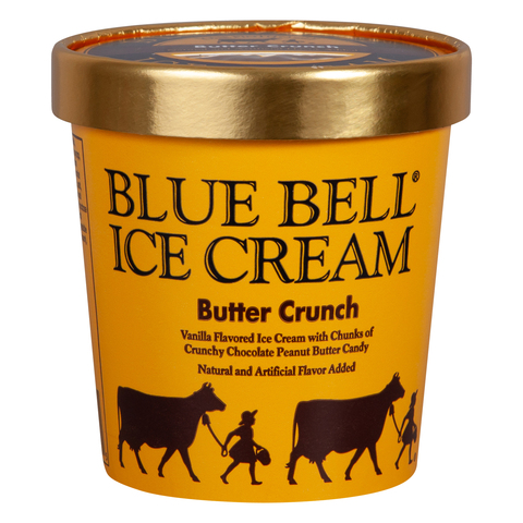 Blue Bell Ice Cream, Gold Rim Pint, Assorted Flavors, 16 oz., Vanilla
