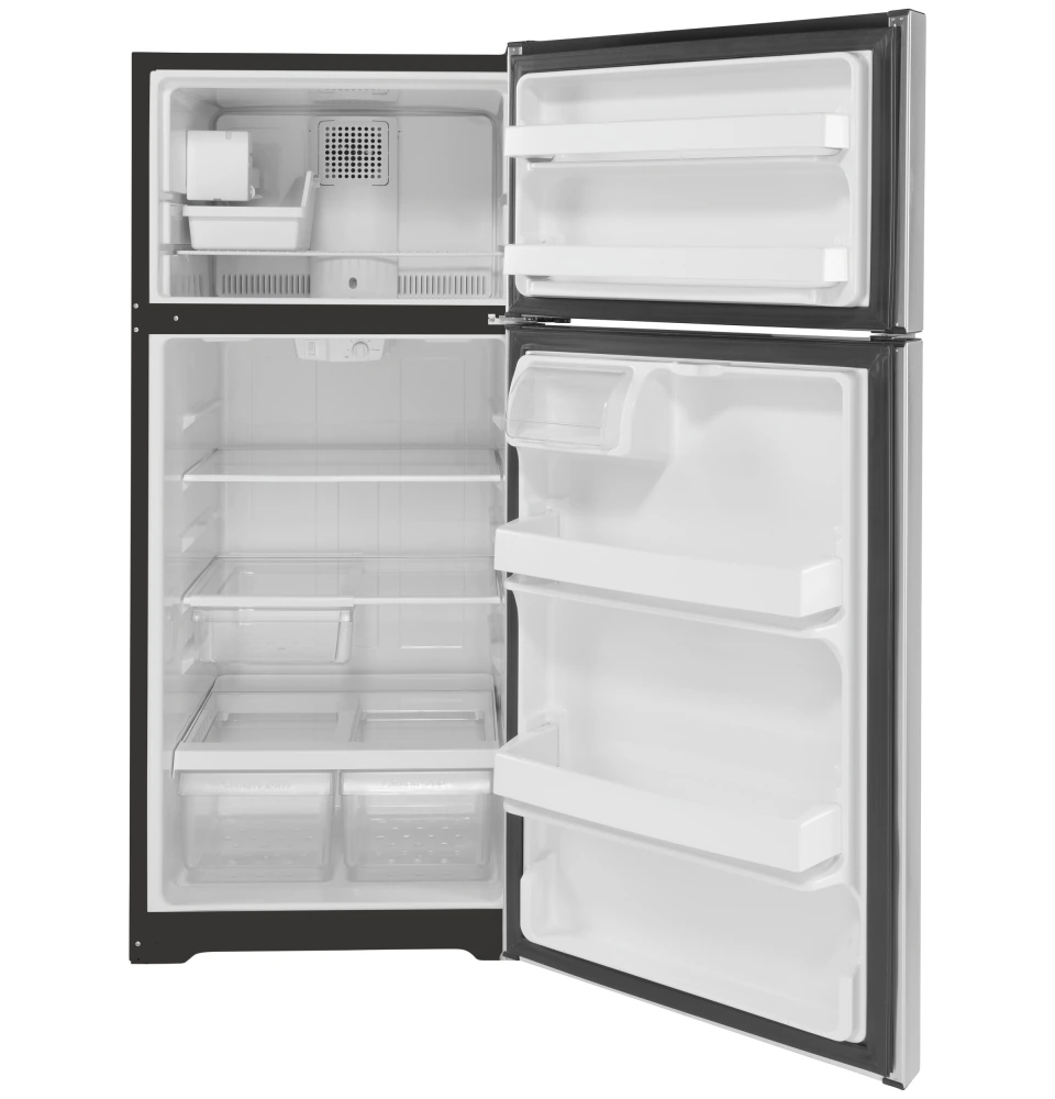 GE® 28 in. 16.6 Cu. Ft. Stainless Steel Top Freezer