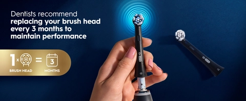 Dentists recommend replacing your brush head every 3 months to maintain performance.