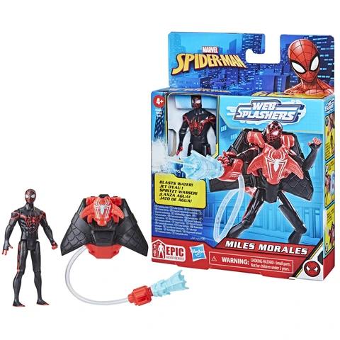 Spider-Man Aqua Web Warriors 4-inch Miles Morales Action Spider-Man Aqua Web Warriors 4-inch Miles Morales Action