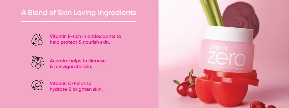 a blend of skin loving ingredients including acerola