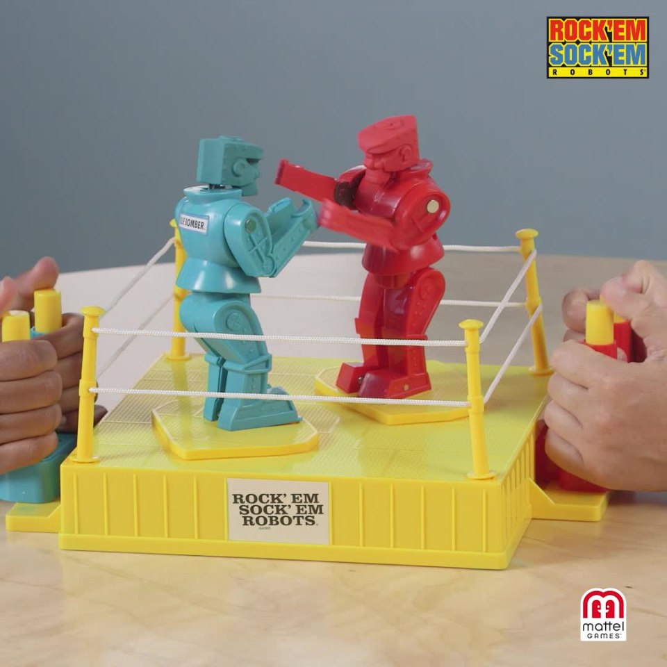 Rock 'Em Sock 'Em Robots Kids Game, Fighting Robots with Red Rocker ...