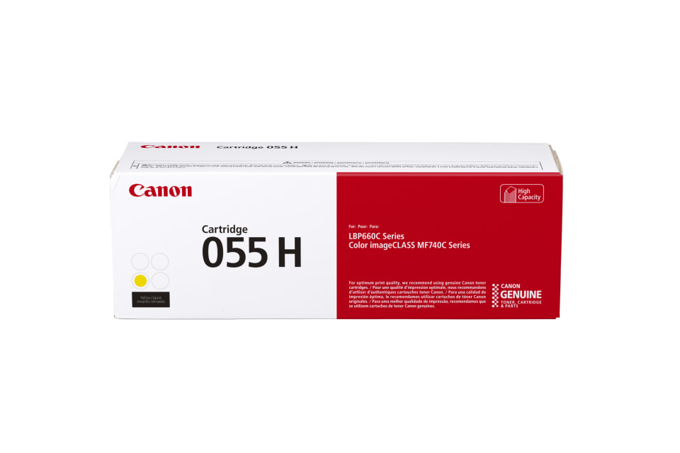 Canon 055H Original High Yield Laser Toner Cartridge - Yellow - 1