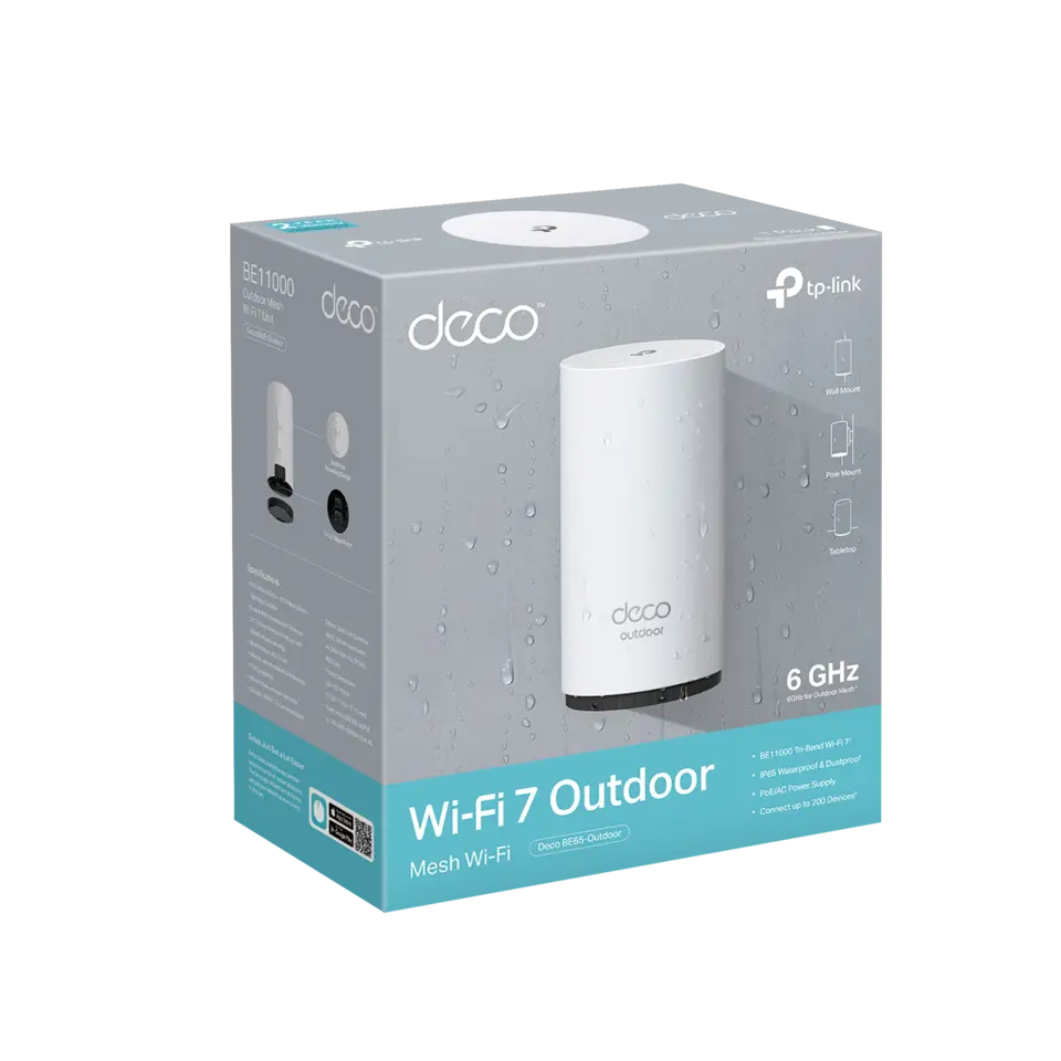 TP Link Deco 7 Pro BE11000 Weatherproof Outdoor Tri Band Wi Fi 7