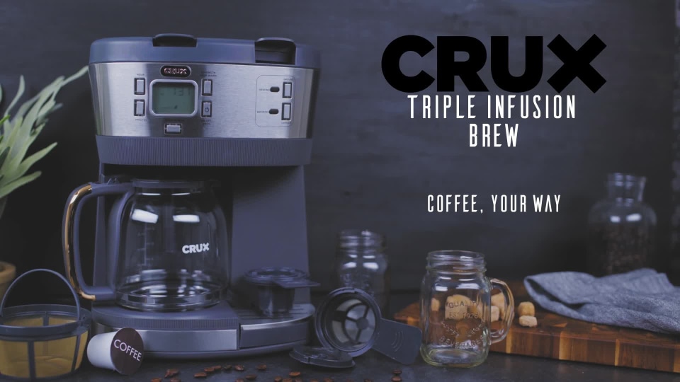 Crux Stainless Steel Triple Infusion Brew Coffee Maker - Shop