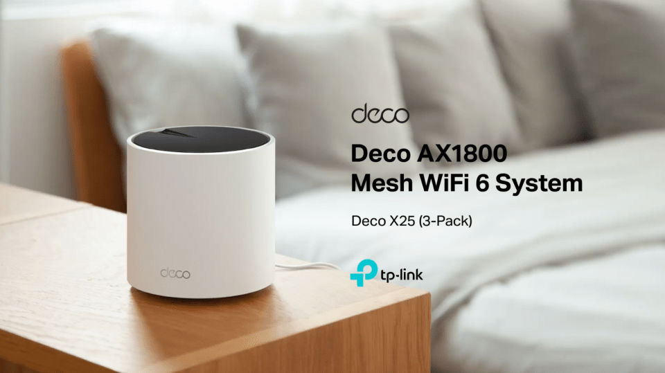 Free Shipping! TP-Link Deco X25 3 Pack Wi-Fi System Up to 5,800 sq