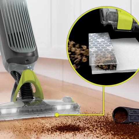 Vacuum + lock away debris