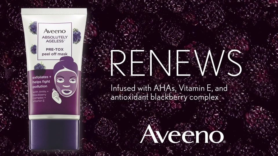 Aveeno Absolutely Ageless PreTox Peel Off Antioxidant Face Mask, 2 oz