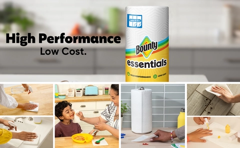 Bounty Paper Towels Essentials Select-A-Size, 2 Triple Rolls