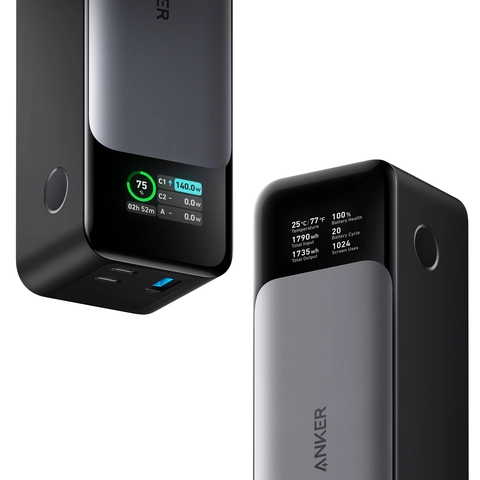 Anker 24K PowerCore 24000mAh 3-Port USB-C Charger, Fast PD w/ Digital Display - Walmart.com Anker 24K PowerCore 24000mAh 3-Port USB-C Charger, Fast PD w/ Digital Display - Walmart.com
