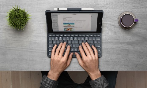 Klaviatūra Logitech Slim Folio Keyboard Case Apple iPad 10th Gen Angļu  (US), pelēka, bezvadu 