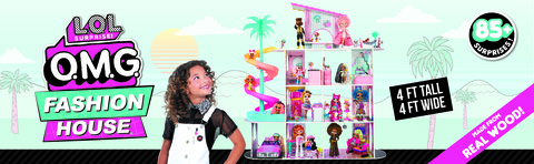  L.O.L. Surprise! OMG Fashion House Playset with 85+ Surprises  and Made from Real Wood Including Pool, Spiral Slide, Rooftop Patio, Movie  Theater, Transforming Furniture, and More! : Toys & Games