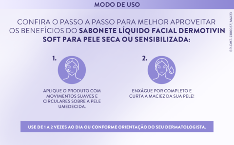 Sabonete Líquido Facial Dermotivin Soft Pele Seca com 70ml