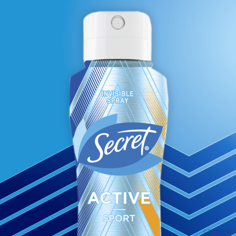 Secret Invisible Spray Antiperspirant Deodorant for Women Active Sport 3.8  Oz