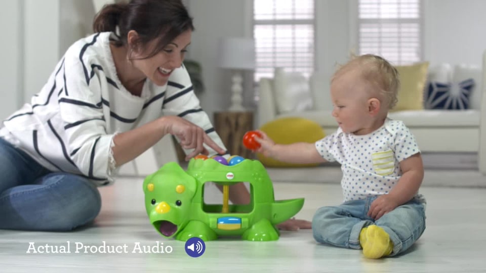 thumbnail video image 2 of Fisher-Price Double Poppin' Dino with Silly Sounds & Music, 2 of 7