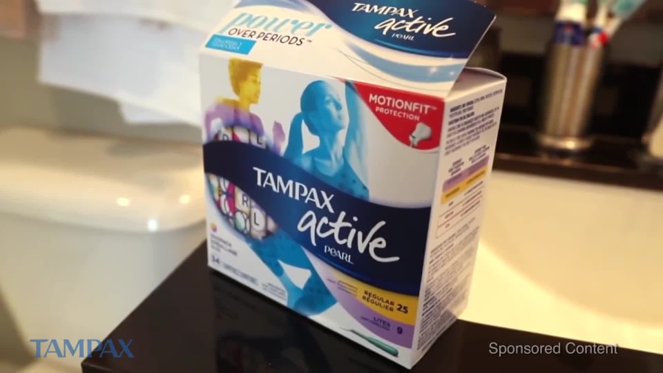 Tampax Pearl Active Tampons, Regular Absorbency, Unscented