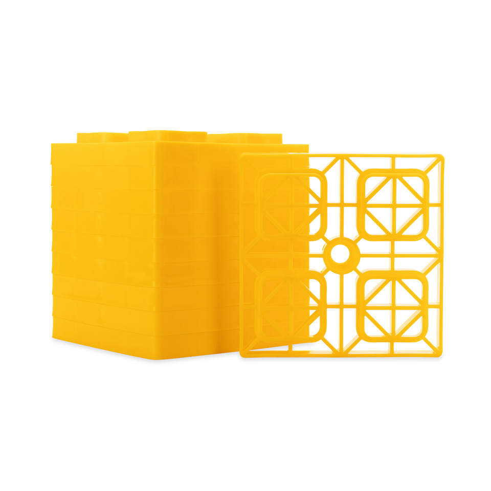 Camco Heavy Duty Leveling Blocks | 10 Pack | Yellow Resin Plastic (44505) - image 2 of 5