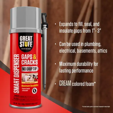 GREAT STUFF Gaps and Cracks 12-oz Smart dispenser Indoor