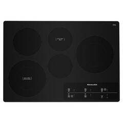 KitchenAid 30-Inch Electric Cooktop with 5 Elements - KCES950KSS