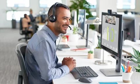 Logitech H390 Computer Headset, Over-the-Head, Black (981
