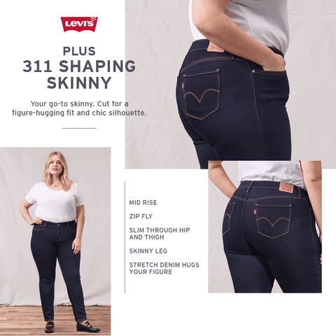 levi's 311 shaping skinny plus size