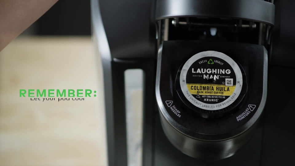 thumbnail video image 2 of Laughing Man Dukale's Blend Coffee, Keurig K-Cup Pod, Medium Roast, 22ct, 2 of 15
