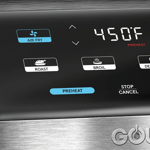 Photo: Air Fryer display showing preheat option