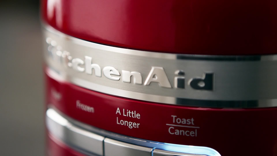 thumbnail video image 2 of KitchenAid KMT4203SR Pro Line Series Sugar Pearl Silver 4-Slice Automatic Toaster, 2 of 3