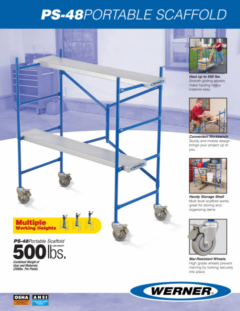 werner ps 48 portable scaffold