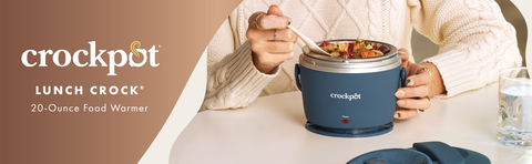 Crockpot Electric Lunch Box, Portable Food Warmer, 20 oz, Faded Blue (6.54  x 6.54 x 6.54)