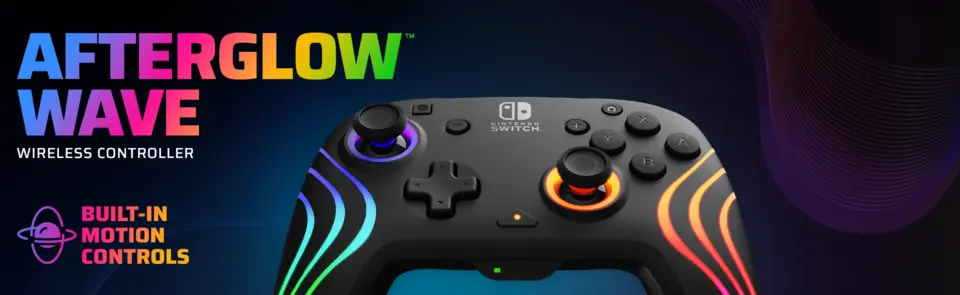 PDP Afterglow Wave Wireless Pro Controller Black Micro Center