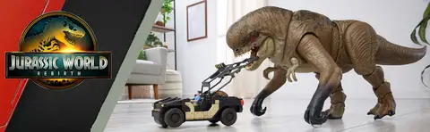 Jurassic World Rebirth Track N Chomp Distortus Rex & Vehicle