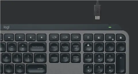 Logitech MX Keys S Wireless Keyboard, Pale Gray (920-011559) | Staples