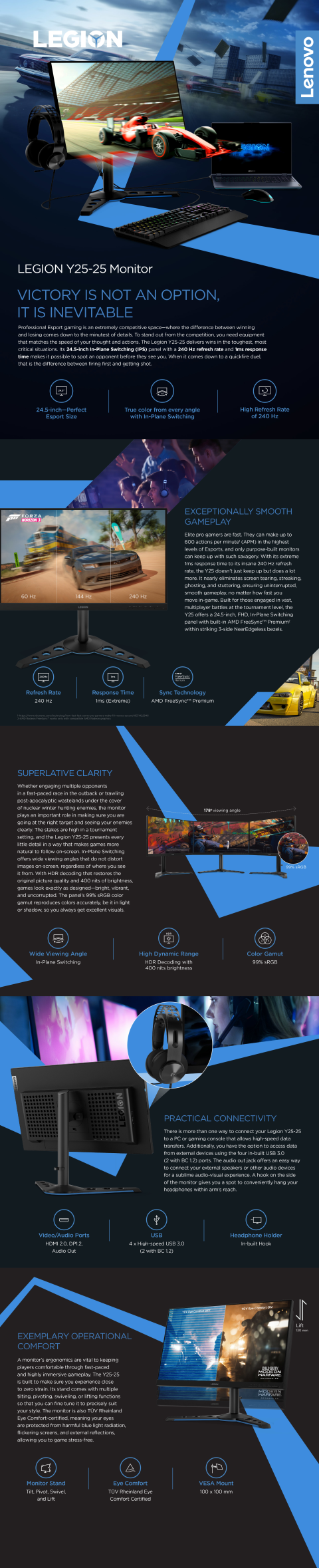 Legion Y25-25 ゲーミングモニター Lenovo Y25-25 Monitor - Overview - Lenovo Support US