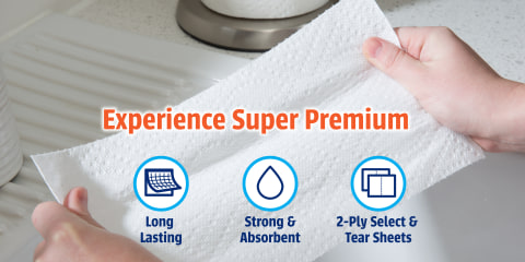 Member's Mark Super Premium 2-Ply Select & Tear Paper Towels 150
