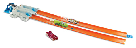 Hot wheels track builder 2 lane clearance launcher