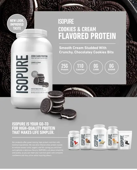 Isopure® Protein Powder - Cookies and Cream (44 Servings) | GNC