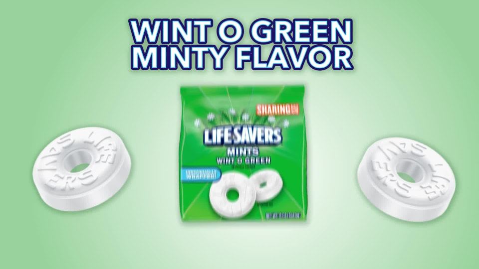 Life Savers Sharing Size Wint-O-Green Breath Mints Hard